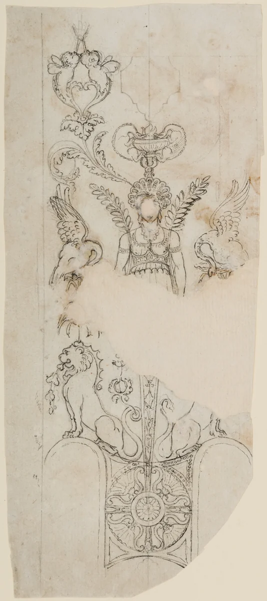 Design for the Decoration of Firearms by Nicolas Noël Boutet, drawing, 1772-1830