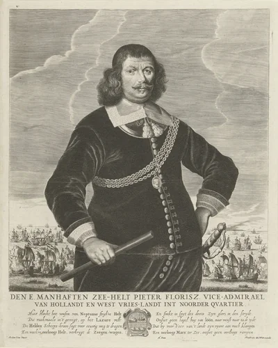 Portret van Pieter Florisse by Pieter Holsteyn, print, 1658-1706