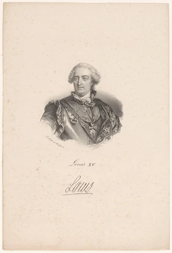 Portret van Lodewijk XV van Frankrijk by anonymous, print, 1818-1842