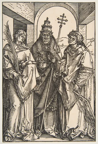 Saints Stephen, Sixtus and Lawrence by Albrecht Dürer, print, 1504-1505