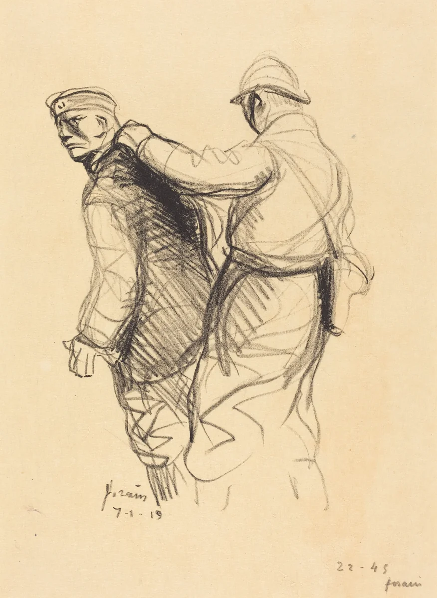 L'Allemand expulsé (The German Expelled) by Jean-Louis Forain, print, 1919