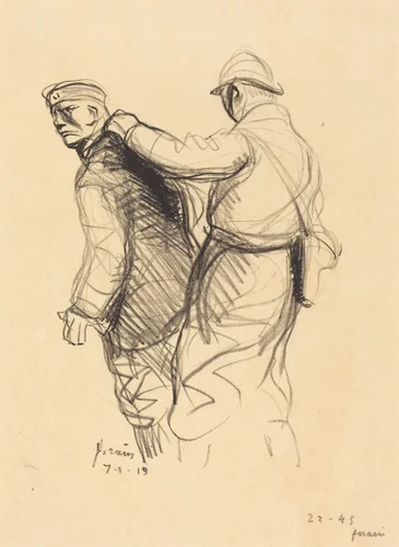 L'Allemand expulsé (The German Expelled) by Jean-Louis Forain, print, 1919