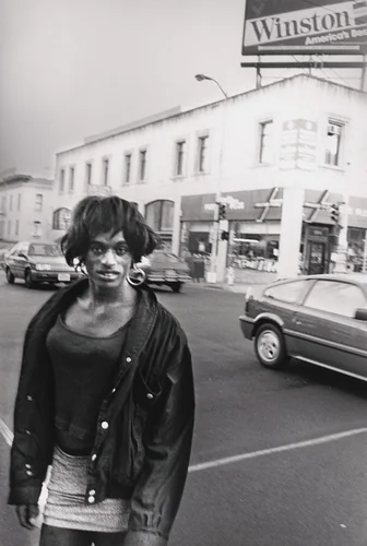 Marcos (on Polk Street) by Jim Goldberg, photograph, 1987