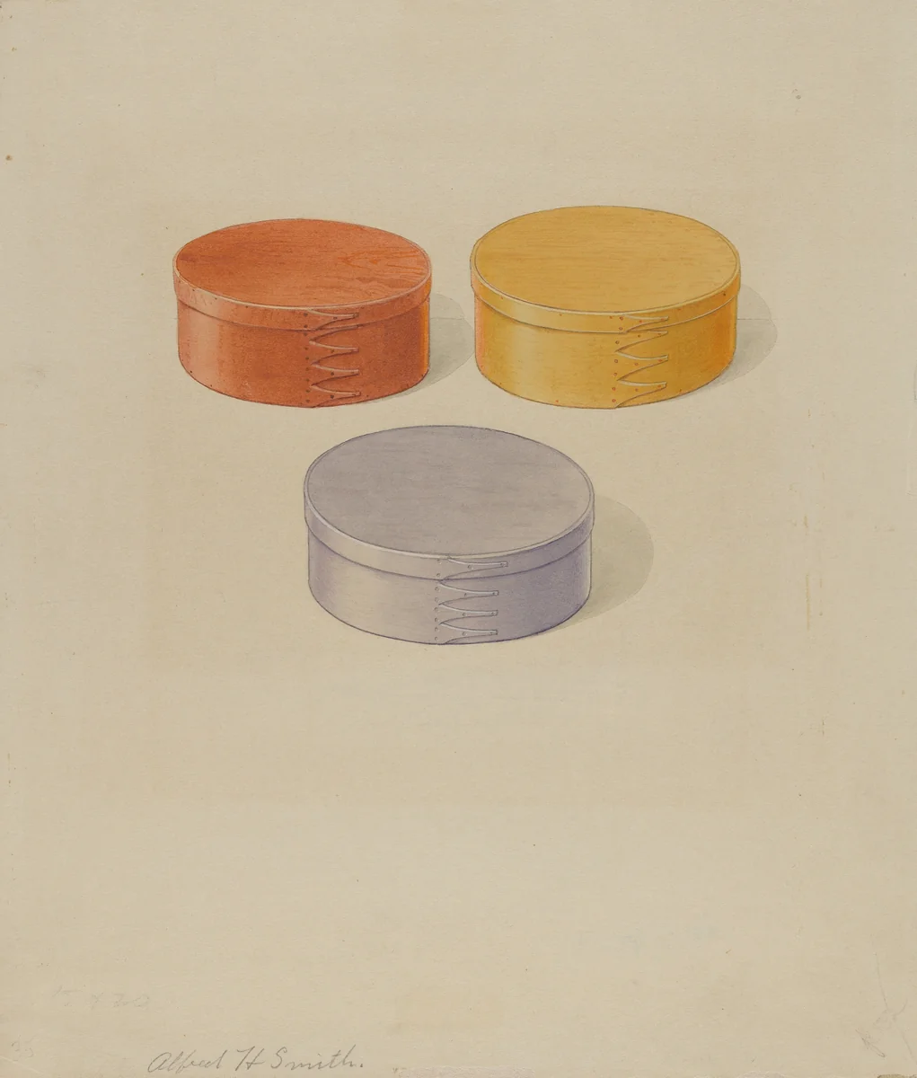 Oval Boxes by Alfred H. Smith, index of american design, 1936
