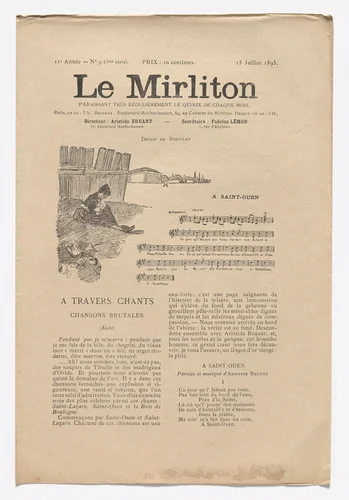 Le Mirliton, no. 9 by Théophile-Alexandre Steinlen, periodical, 1895