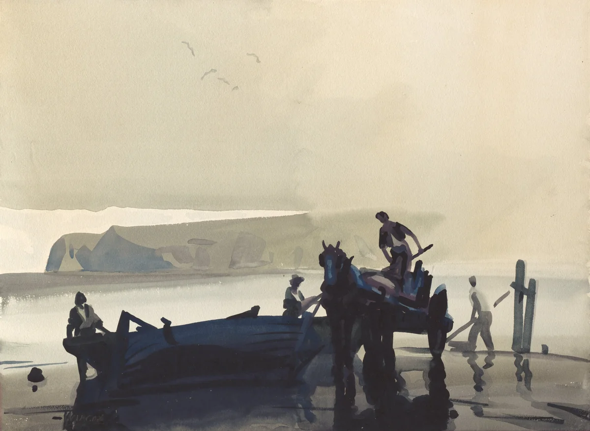 The Trailing Fog by Frank Wilcox, drawing, 1910-1929