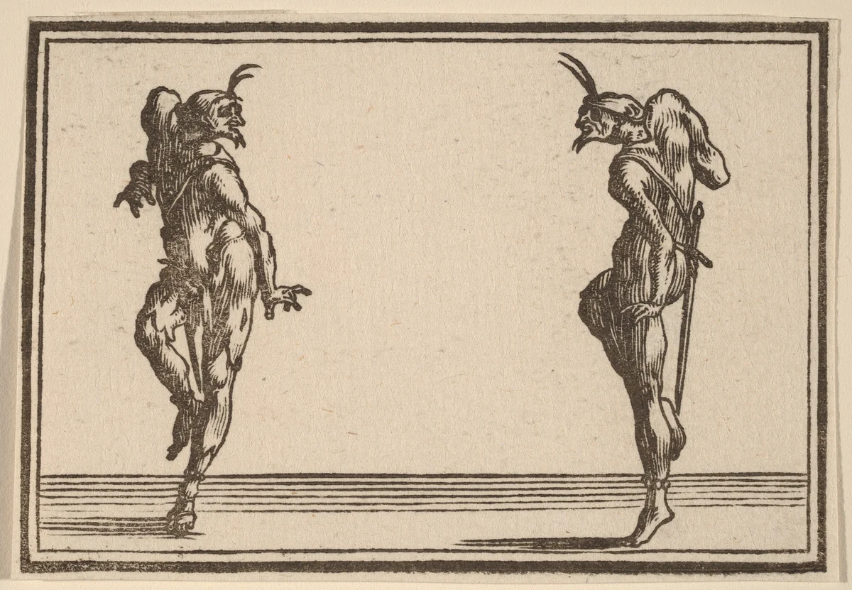 Two Pantaloons Dancing by Edouard Eckman
Jacques Callot, print, 1621