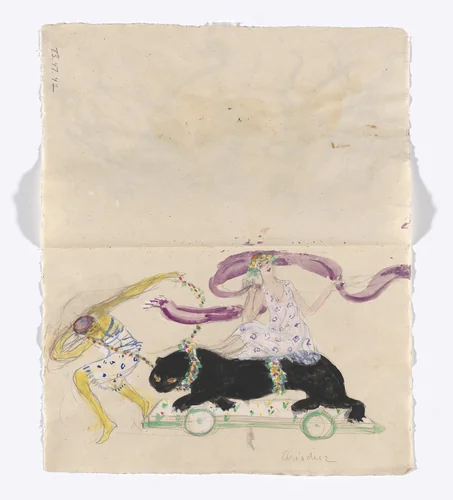 Costume design (Ariadne) for artist's ballet Orphée of the Quat-z-arts by Florine Stettheimer, drawing, 1912