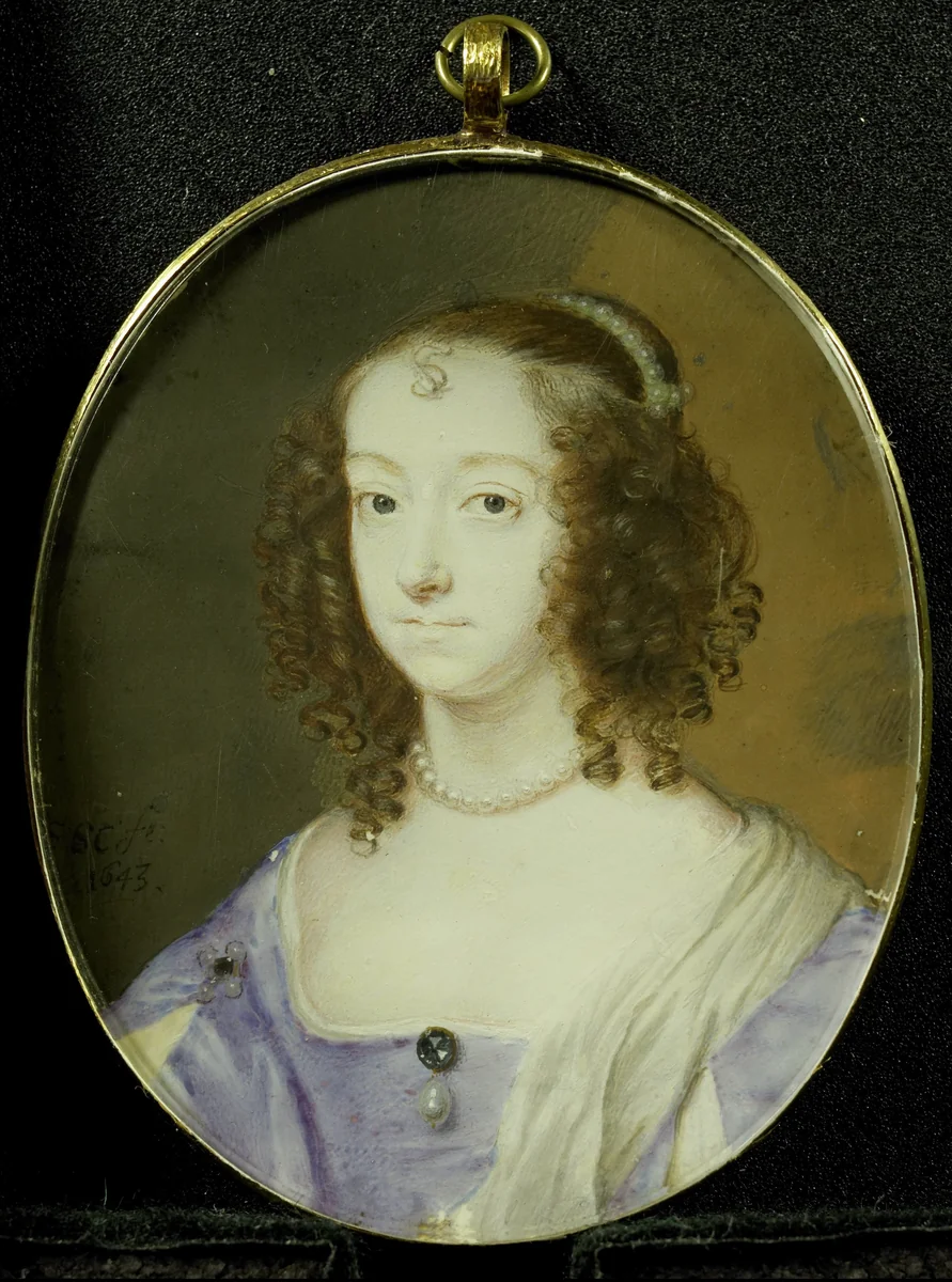 Portret van een vrouw by Samuel Cooper, painting, 1643