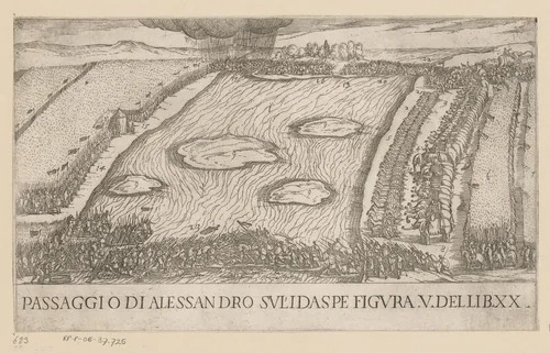 Slag bij de Hydaspes by Unknown, print, 1565-1630