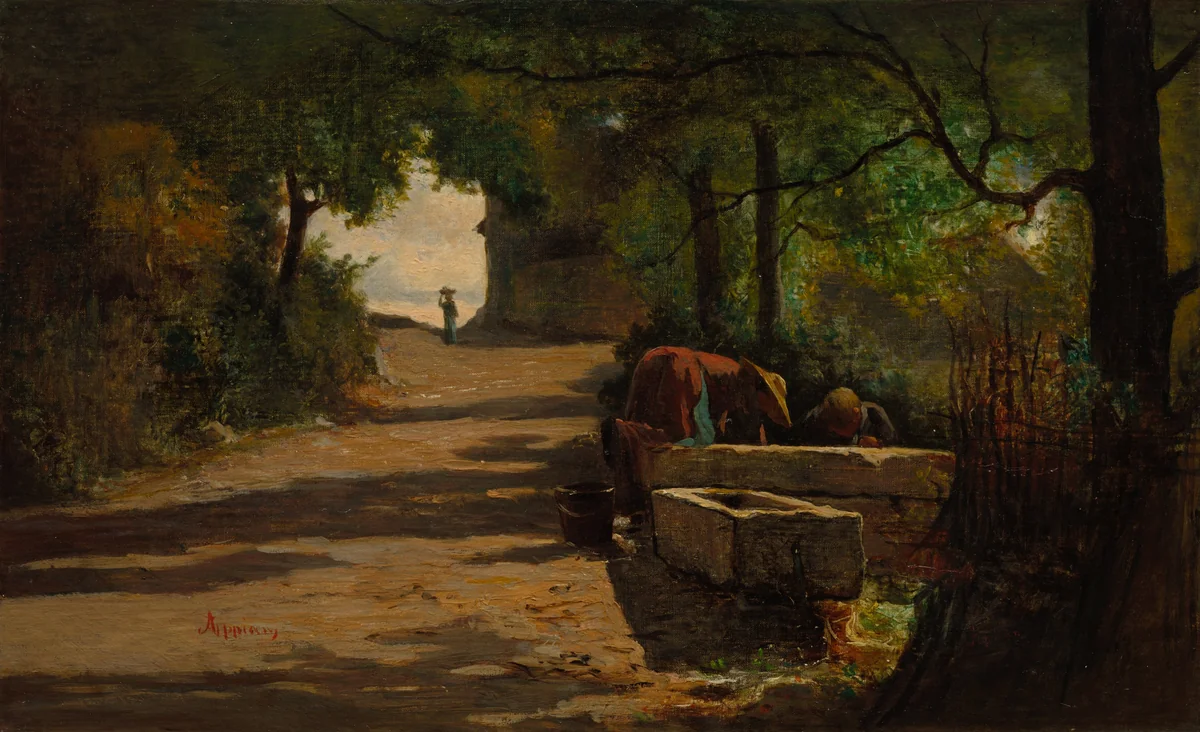 Well at the Side of a Road by Adolphe Appian, painting, 1860-1869