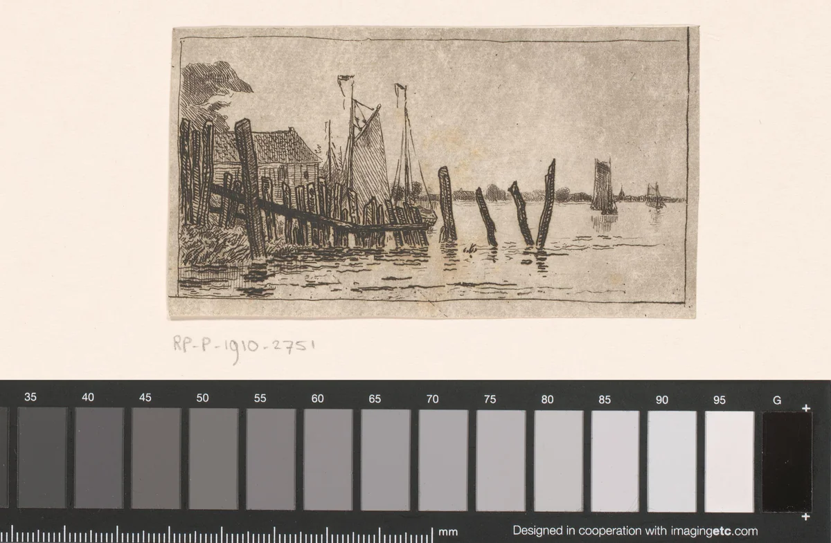 Staketsel bij Burcht aan de Schelde by Carel Nicolaas Storm van 's-Gravesande, print, 1872