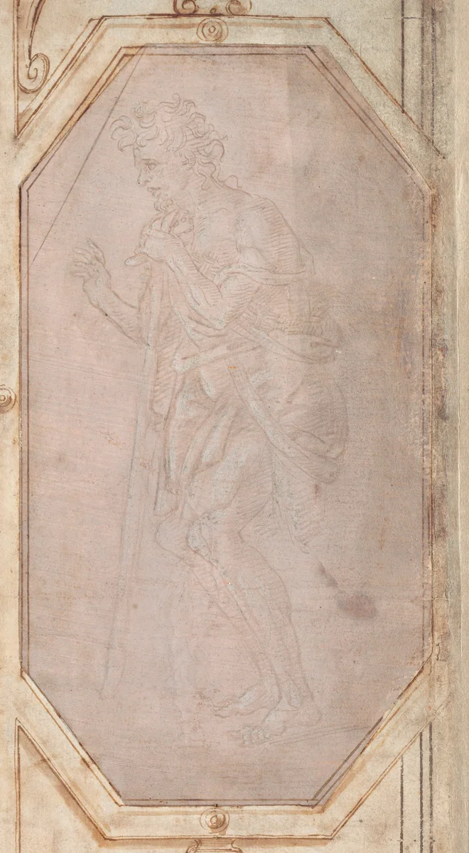 Man with a Stick by Filippino Lippi, drawing, 1500