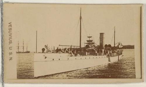 Vesuvius, U.S.N., from the Famous Ships series (N50) for Virginia Brights Cigarettes by Allen & Ginter, photograph, 1895