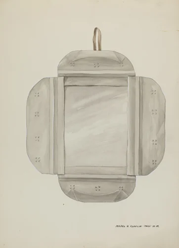 Tin Mirror Frame by Majel G. Claflin, index of american design, 1937