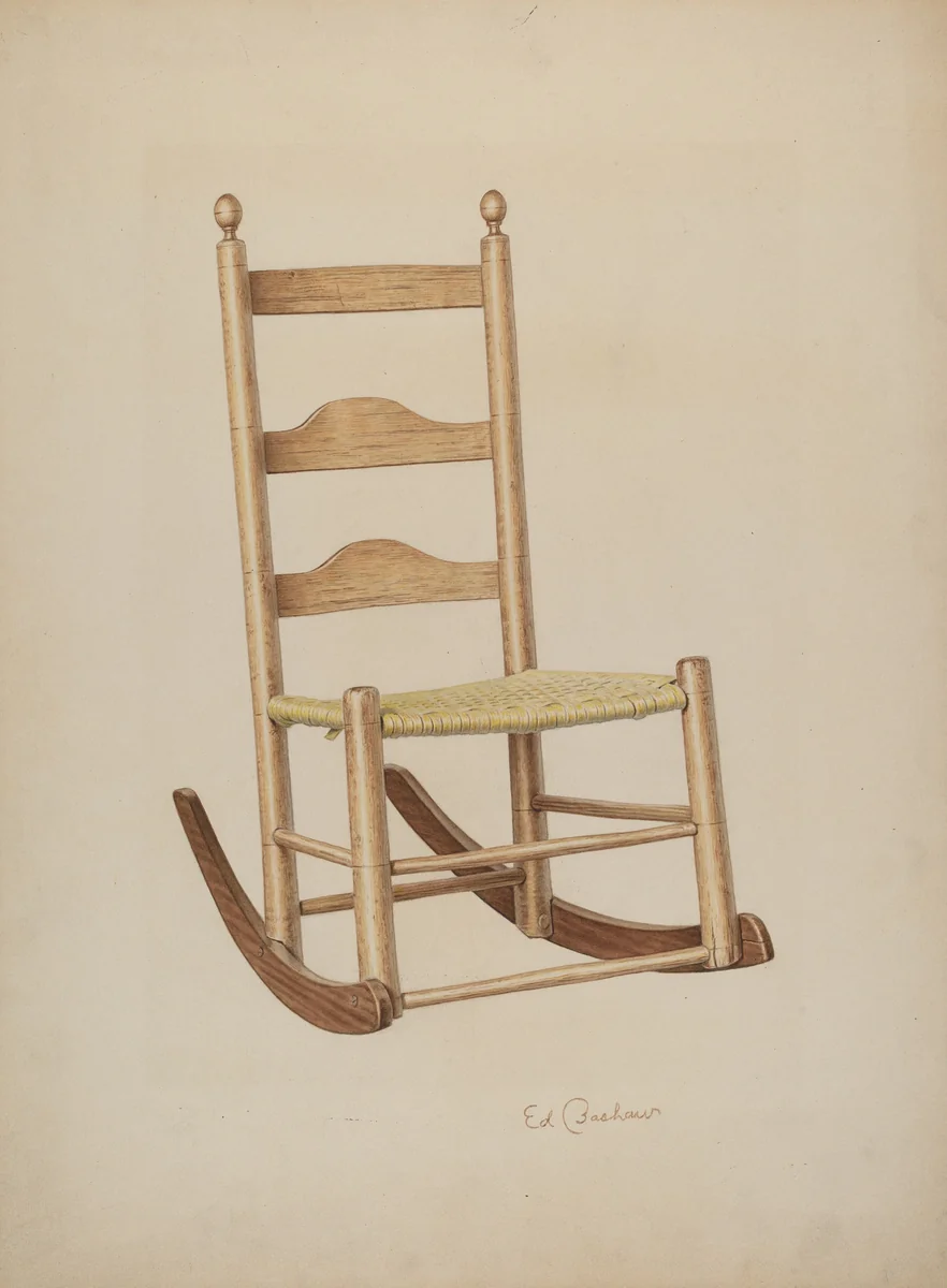 Rocking Chair by Edward Bashaw, index of american design, 1941