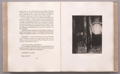 And on Every Side Are Columns of Basalt, . . . the Light Falls from the Vaulted Roof (Et partout ce sont des colonnes de basalte, . . . la lumière tombe des voutes) (plate V) from La Tentation de Saint-Antoine by Odilon Redon, illustrated book, 1896