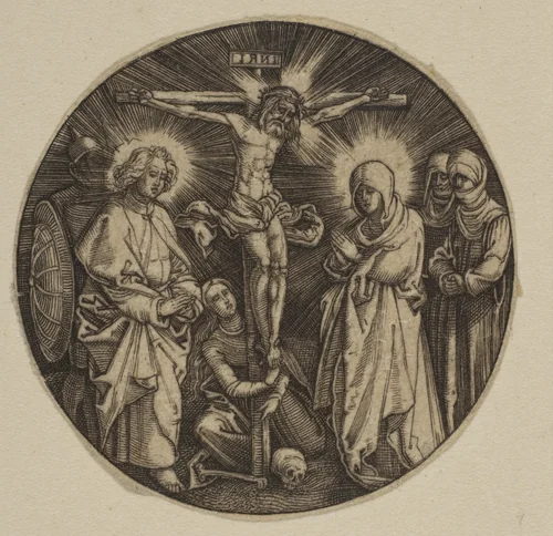 The Crucifixion (Round) by anonymous, print, 1485-1528
