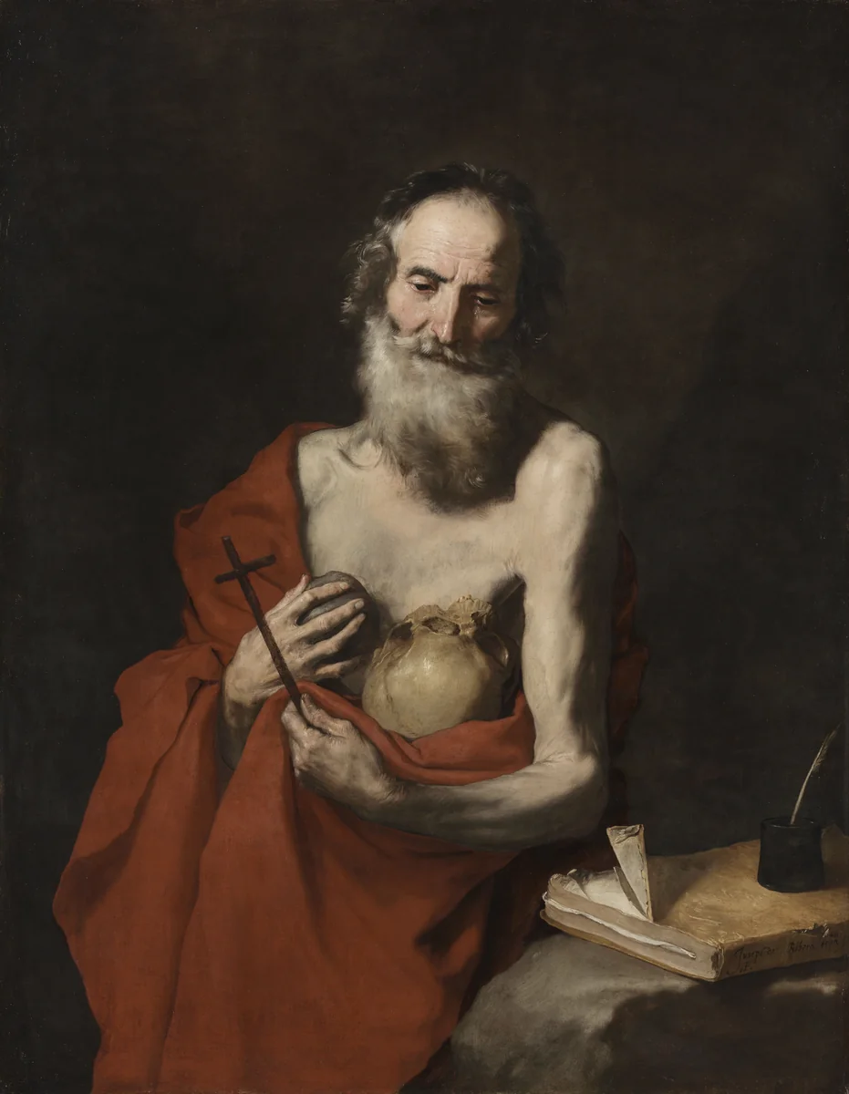 Saint Jerome by Jusepe de Ribera, painting, 1638-1640