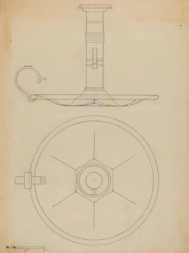 Candlestick by Philip Johnson, index of american design, 1937
