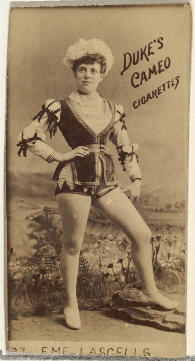 Eme Lascells, from the Actors and Actresses series (N145-4) issued by Duke Sons & Co. to promote Cameo Cigarettes by W. Duke, Sons & Co., photograph, 1880-1889