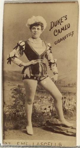 Eme Lascells, from the Actors and Actresses series (N145-4) issued by Duke Sons & Co. to promote Cameo Cigarettes by W. Duke, Sons & Co., photograph, 1880-1889