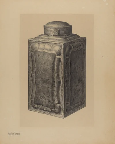Tea Caddy by Amelia Tuccio, index of american design, 1941