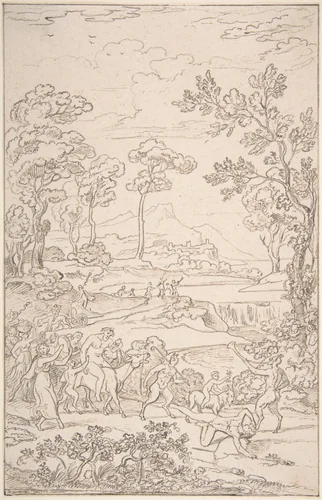The Triumph of Bacchus by Joseph Anton Koch, drawing, 1768-1839