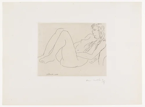 Nude with Necklace and Long Hair (Nu au collier et aux cheveux longs) by Henri Matisse, print, 1920
