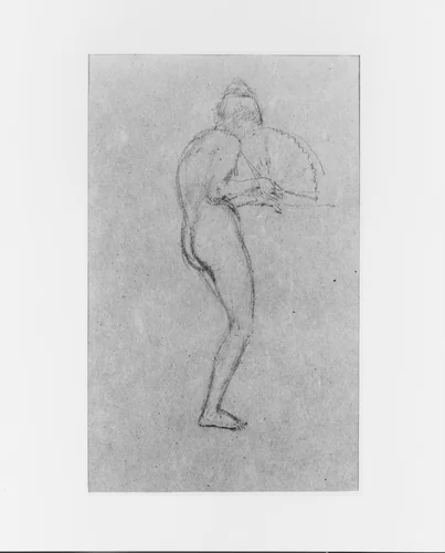 Female Nude with a Fan by James McNeill Whistler, artwork, 1834-1903