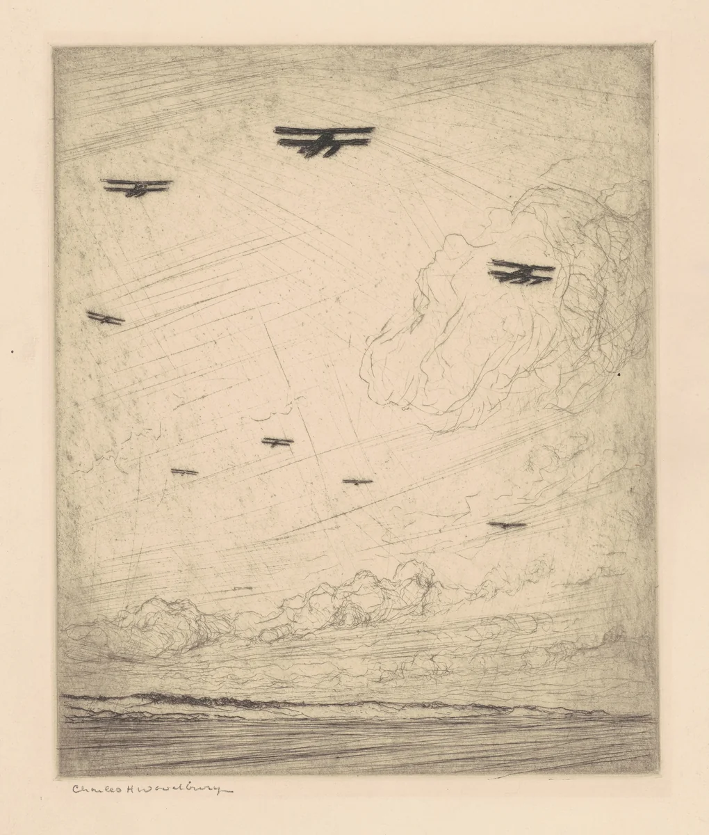 World Fliers, Portsmouth by Charles H. Woodbury, print, 1924