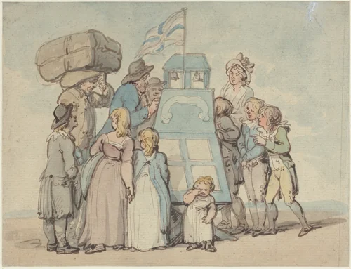 The Peep Show by Thomas Rowlandson, drawing, 1756-1827