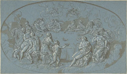 Feast of the Gods by Bernard Picart, drawing, 1693-1733