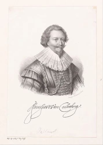 Portret van Floris van Pallandt by anonymous, print, 1845-1847