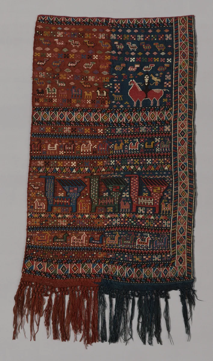 Saddle Cover by Caucasus, Karabagh District, textile, 1801-1900