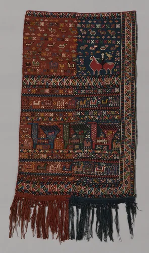 Saddle Cover by Caucasus, Karabagh District, textile, 1801-1900