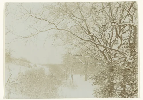Besneeuwde Jachtduinen bij Bloemdaal by Richard Tepe, photograph, 1900-1930