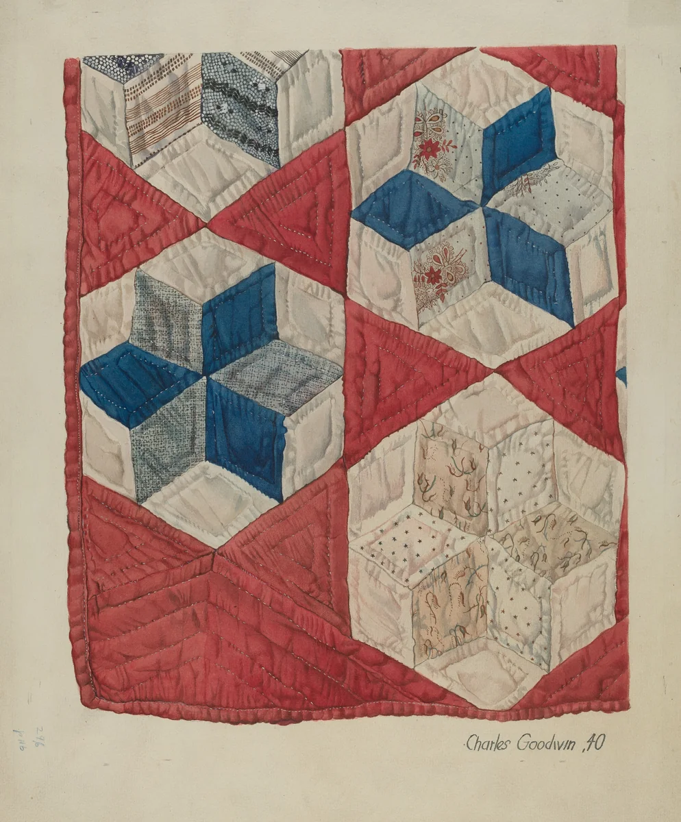 Patchwork Quilt by Charles Goodwin, index of american design, 1940