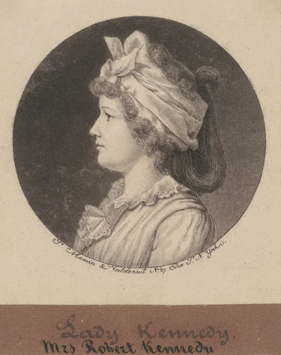 Jane Macomb Kennedy by Charles B. J. Févret de Saint-Mémin, print, 1797