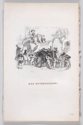 My Burial, from "The Complete Works of Béranger" by J. J. Grandville, print, 1836
