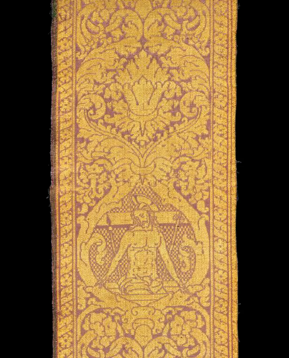 Fragment (From an Orphrey Band) by Italy, textile, 1401-1500