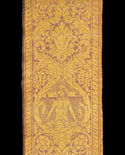 Fragment (From an Orphrey Band) by Italy, textile, 1401-1500