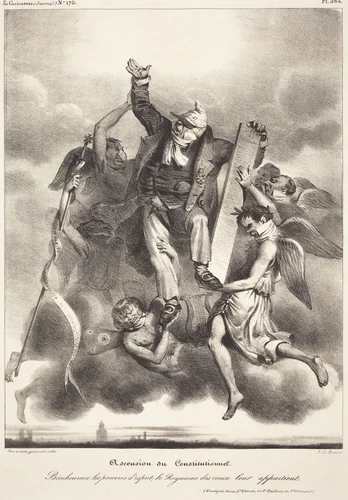 Ascension du Constitutionnel by Aubert, print, 1830-1835