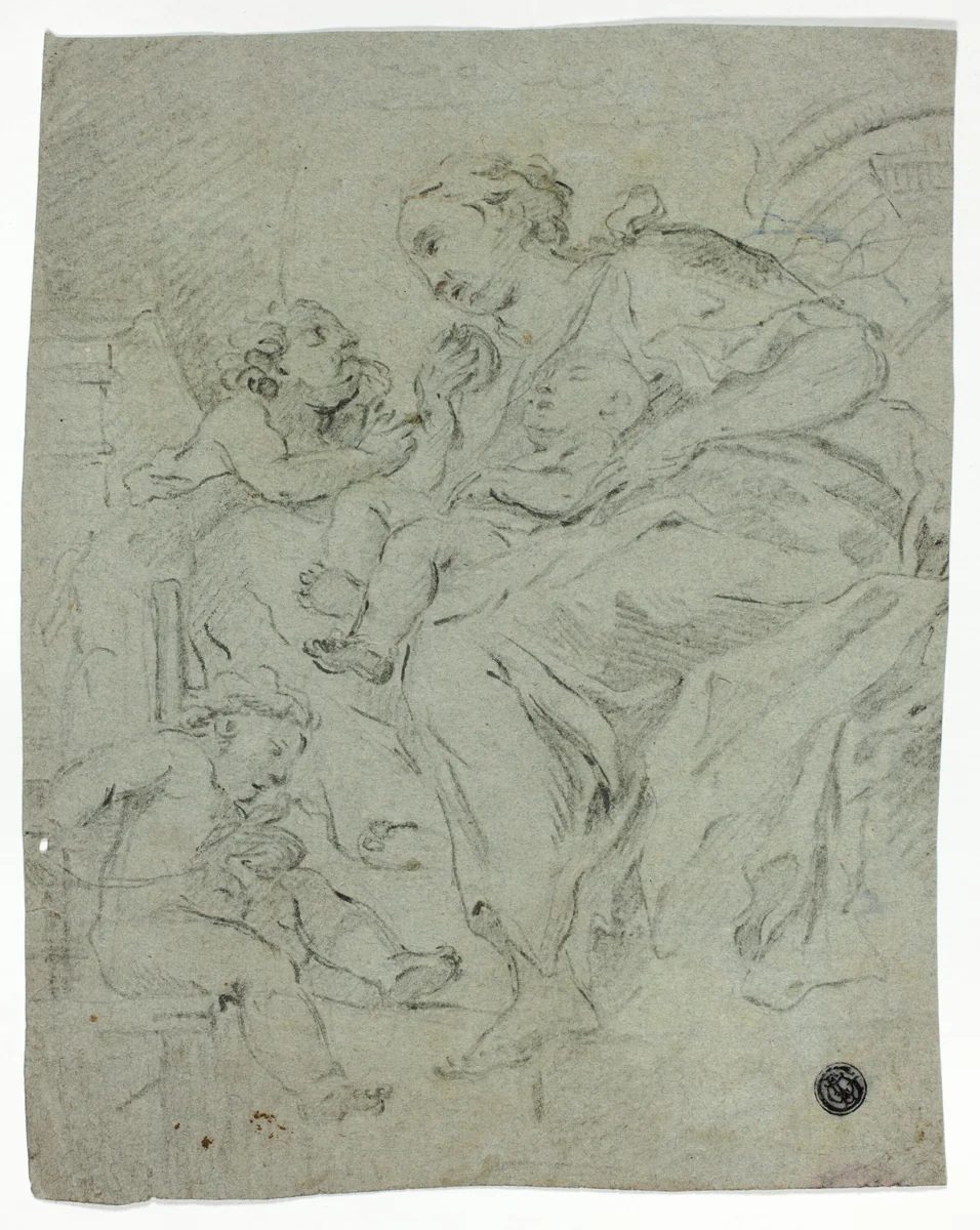 Madonna and Child by Unknown Artist, drawing, 1700-1799