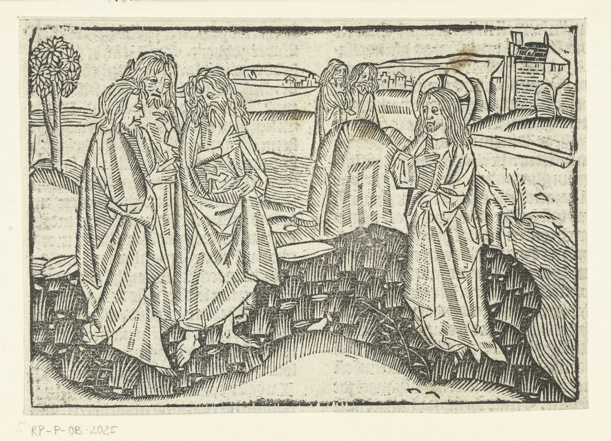 Christus kiest zijn eerste discipelen by Unknown, print, 1480-1500