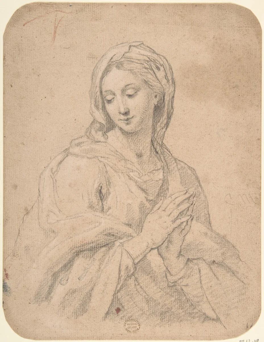 Madonna by anonymous, drawing, 1600-1700