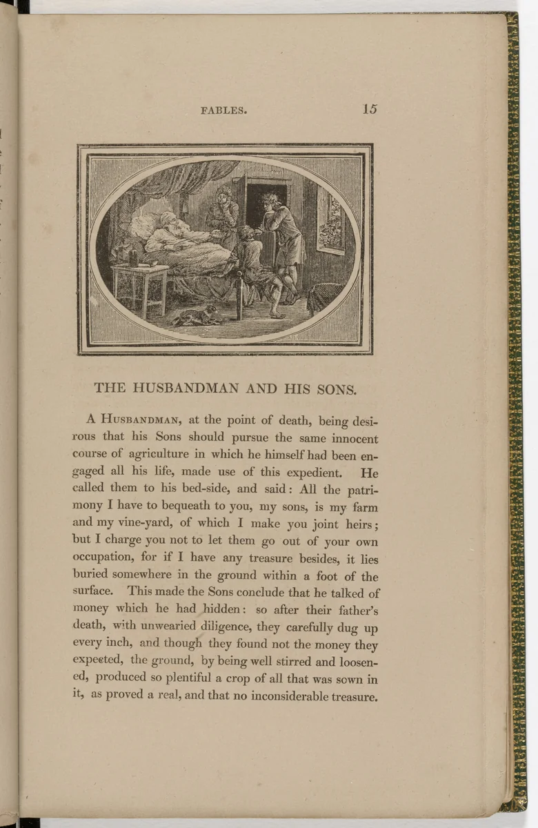 Headpiece (page 15) from The Fables of Aesop by Thomas Bewick, illustrated book, 1818