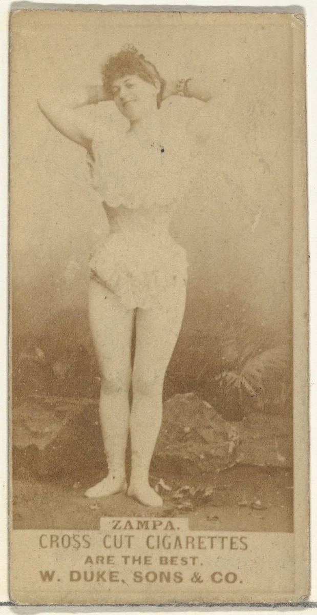 Zampa, from the Actors and Actresses series (N145-3) issued by Duke Sons & Co. to promote Cross Cut Cigarettes by W. Duke, Sons & Co., photograph, 1880-1889