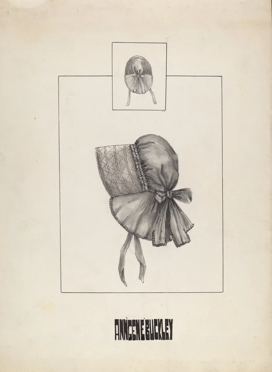Bonnet by Ann Gene Buckley, index of american design, 1936