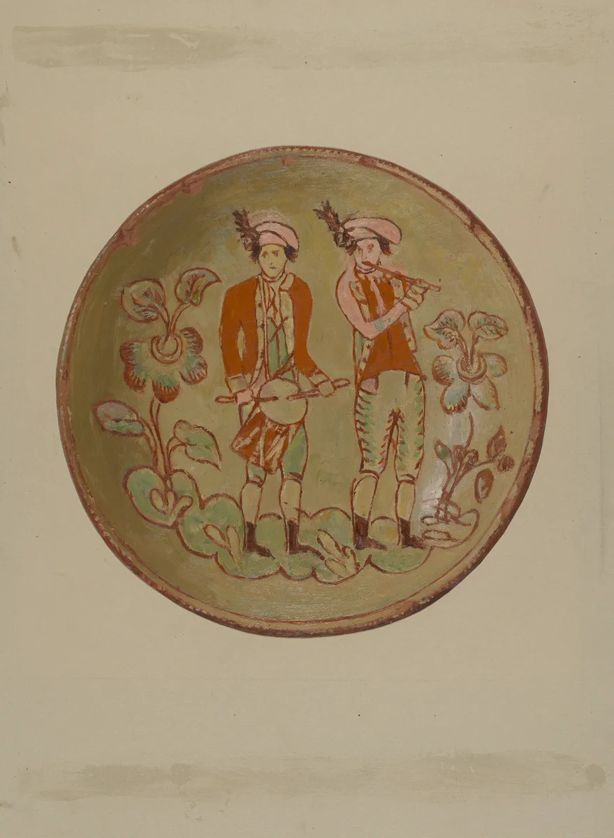 Pa. German Plate by Eugene Shellady, index of american design, 1936